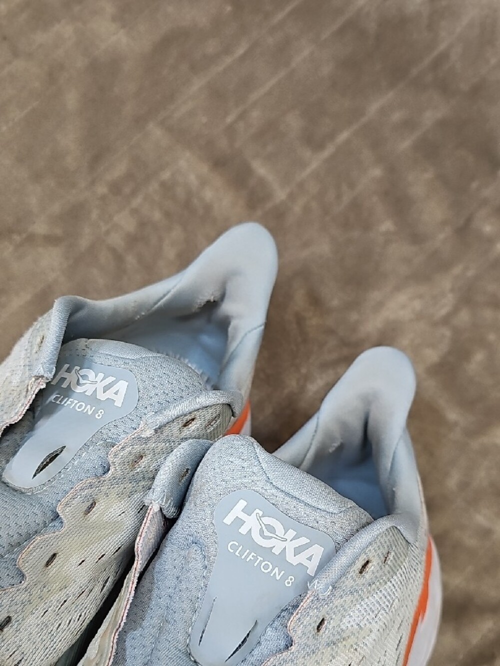 Hoka Clifton 8 Women's Athletic Running Shoe in Light Blue - Picture 12 of 12